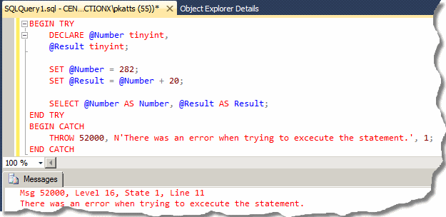 Throwing an Exception