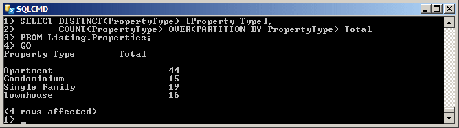 Selecting Records Over a Partition