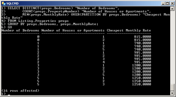 Selecting Records Over a Partition