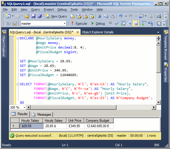 Value Formatting