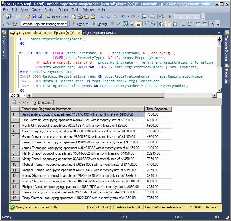 Selecting Records Over Partitions