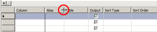 Resizing a Column