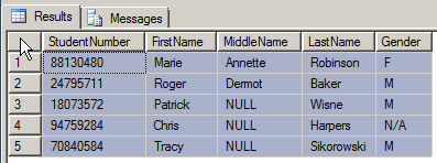 Selecting all records of a table
