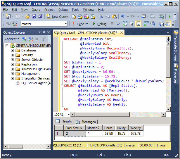 Declaring currency variables