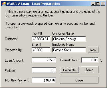 Watts A Loan - Loan Preparation