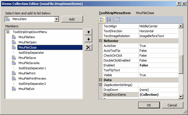 Items Collection Editor