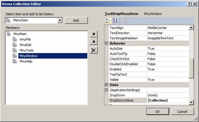 Items Collection Editor
