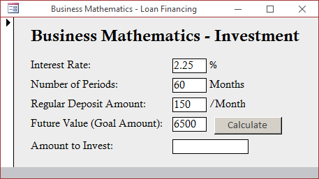 Calculating the Amount to Invest for a Loan