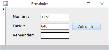 Finding the Remainder of a Division