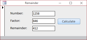 Finding the Remainder of a Division