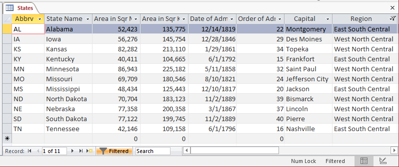 Filtering by Form for Logical Disjunctions