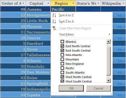 Creating Many Disjunctions When Filtering by Value