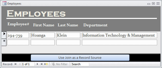 Filtering Record in a Join