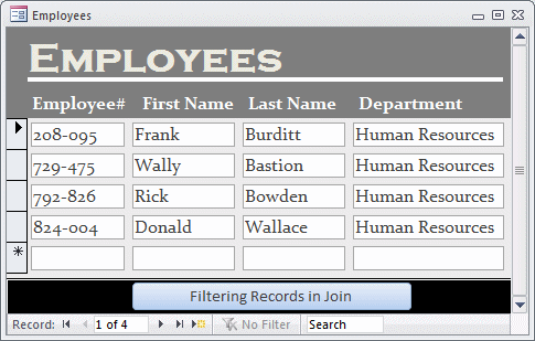 Filtering Record in a Join