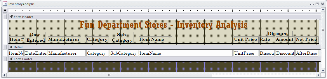 Store Items Inventory
