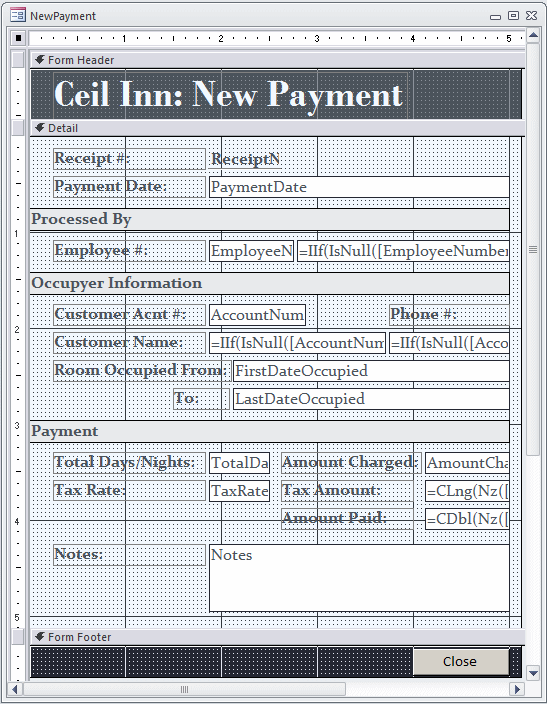 Ceil Inn - New Room Payment