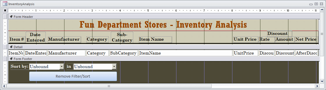 Store Items Inventory