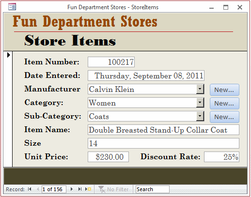 Store Item Editor