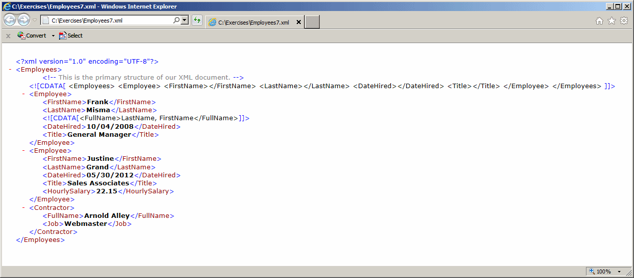 CDATA Section
