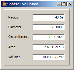 Sphere Evaluation