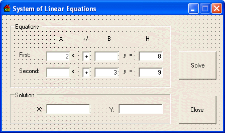 System of Linear Equation - Design