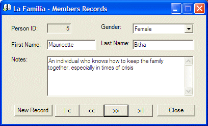 Performing data entry to create new records using common Windows controls