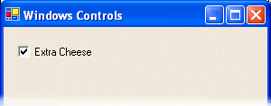 Check box whose label is aligned to the right