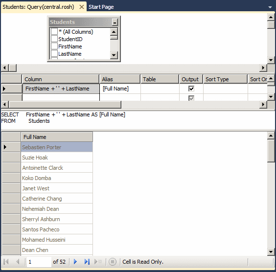 A Combination or Expression of Columns