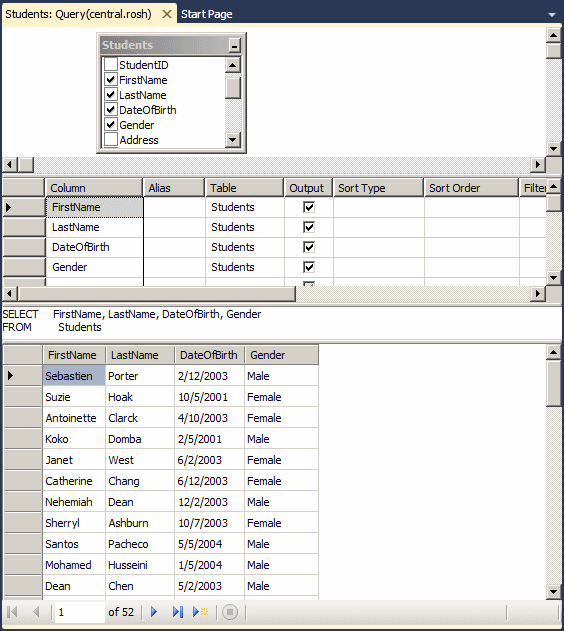 Selecting Some Fields