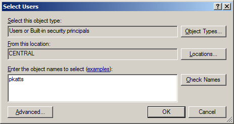 Select Users, Contacts, or Computers