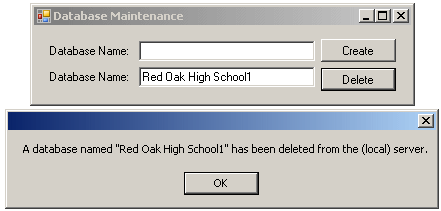 Deleting a Database