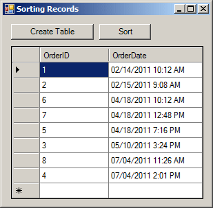 Sorting Records