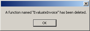 Deleting a Function
