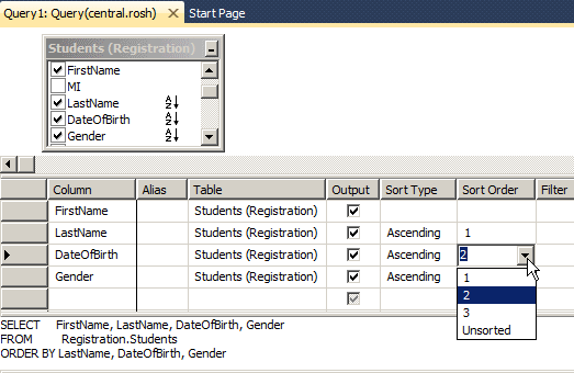 Sorting Order