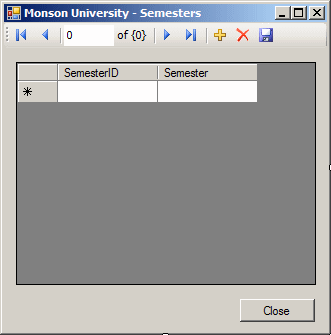 Monson University - Semesters