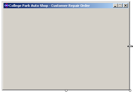 Resizing a form