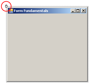 The Locked property of the form set to True