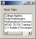 A List Box With a Horizontal Scroll Bar