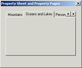 Navigation buttons on a property sheet
