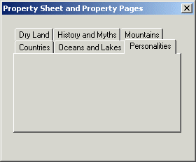 Property pages on a multiple line