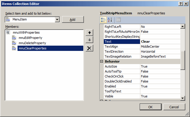 Items Collection Editor