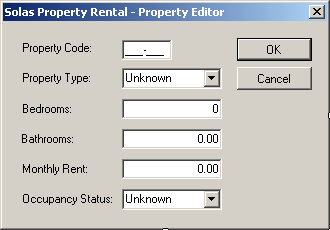 Solas Property Rental: Property Editor