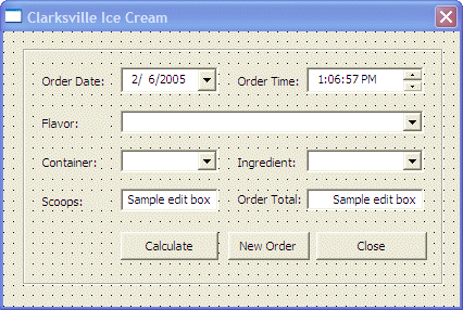 Clarksville Ice Cream - Dialog Design