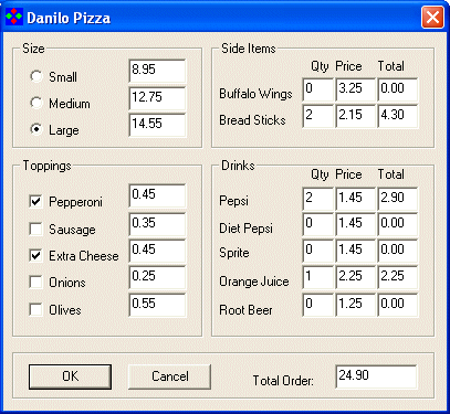 The Danillo Pizza Application