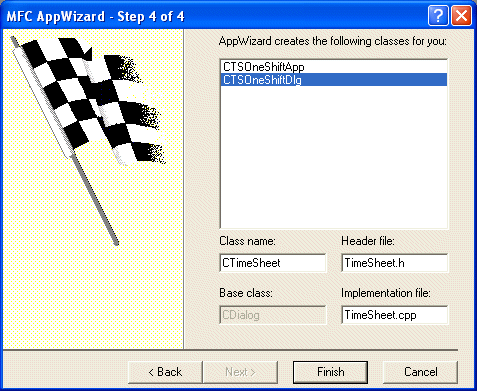 The MFC AppWizard Dialog Box