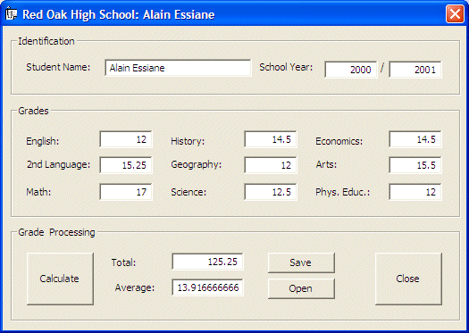 Red Oak High School - Student Grades