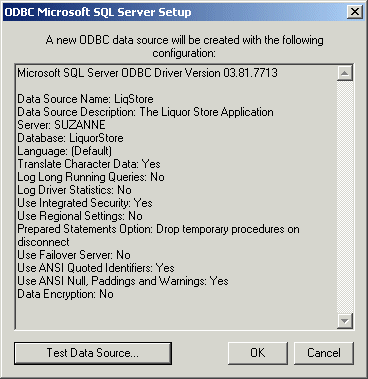 ODBC Microsoft SQL Server Setup