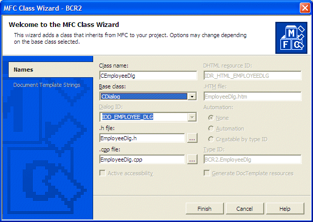 dialog based mfc application example | c++ code... MFC Sample Applications: Bethesda Car Rental