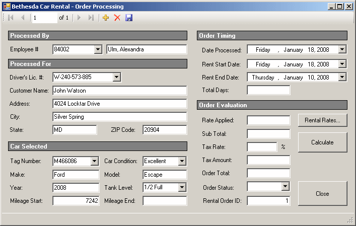 Order Processing