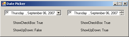 Date Picker: ShowCheckBox Effect